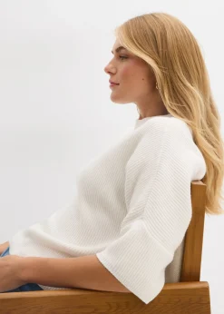 Mujer bonprix bonprix Jersey con corte boxy de mezcla de viscosa suave