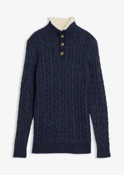 Niños bonprix bonprix Jersey con cuello troyer