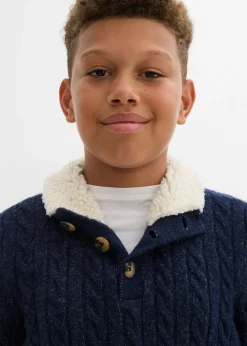 Niños bonprix bonprix Jersey con cuello troyer