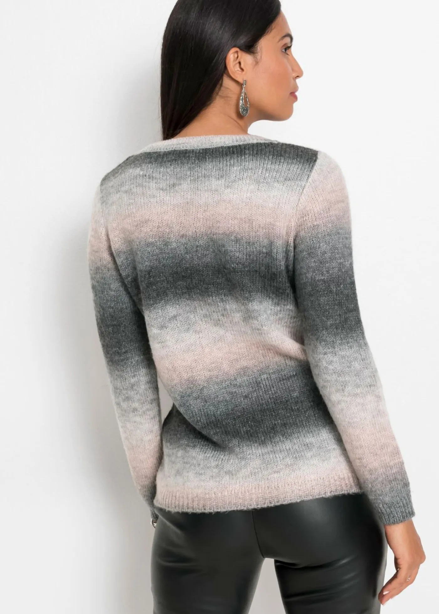 bonprix BODYFLIRT Jerséis|Ropa De Punto>Jersey con degradado de color rosa pálido / pizarra