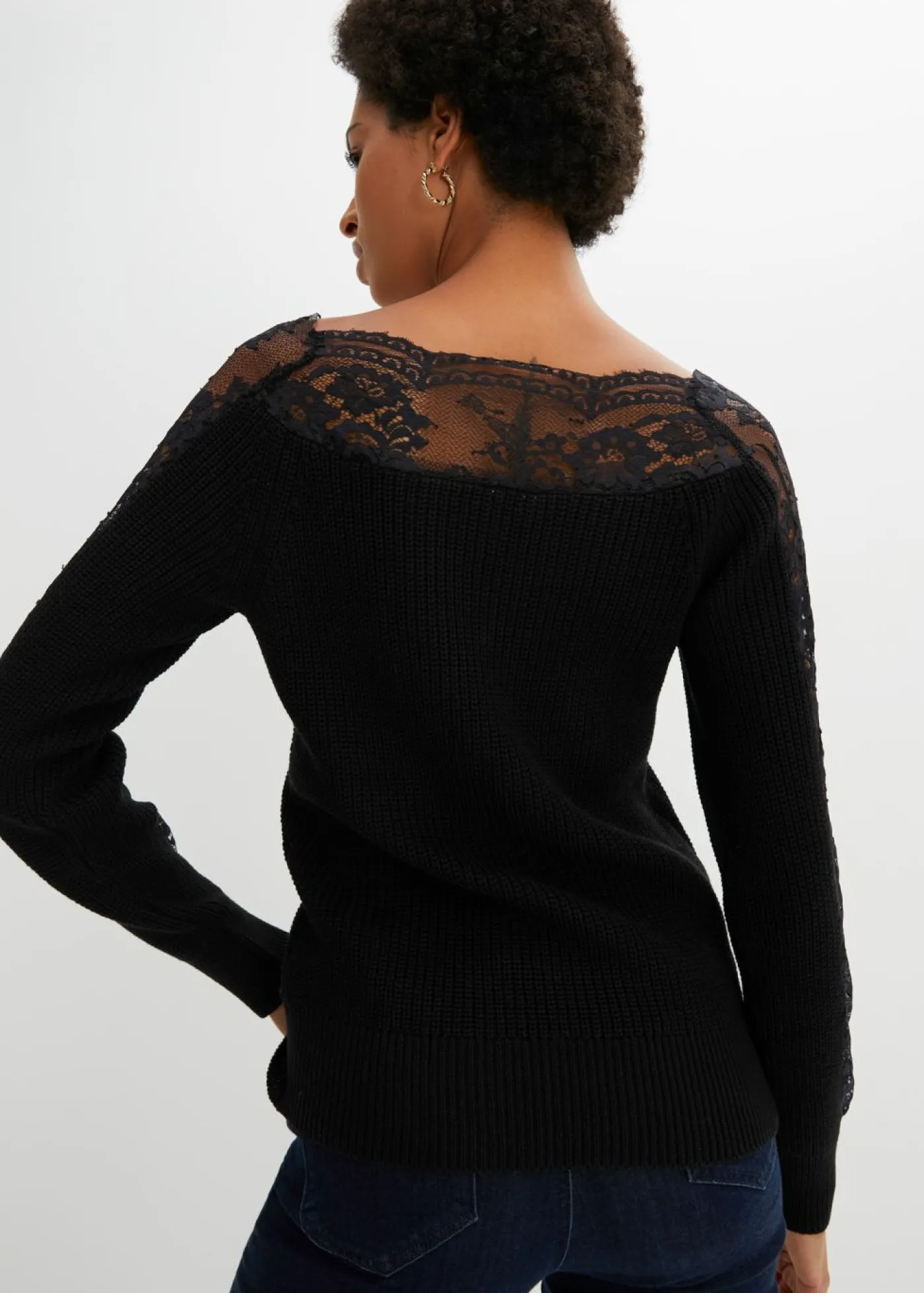 Mujer bonprix bonprix Jersey con encaje