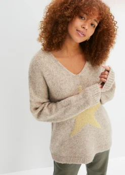 bonprix bonprix Jerséis|Ropa De Punto>Jersey con estrellas Camel