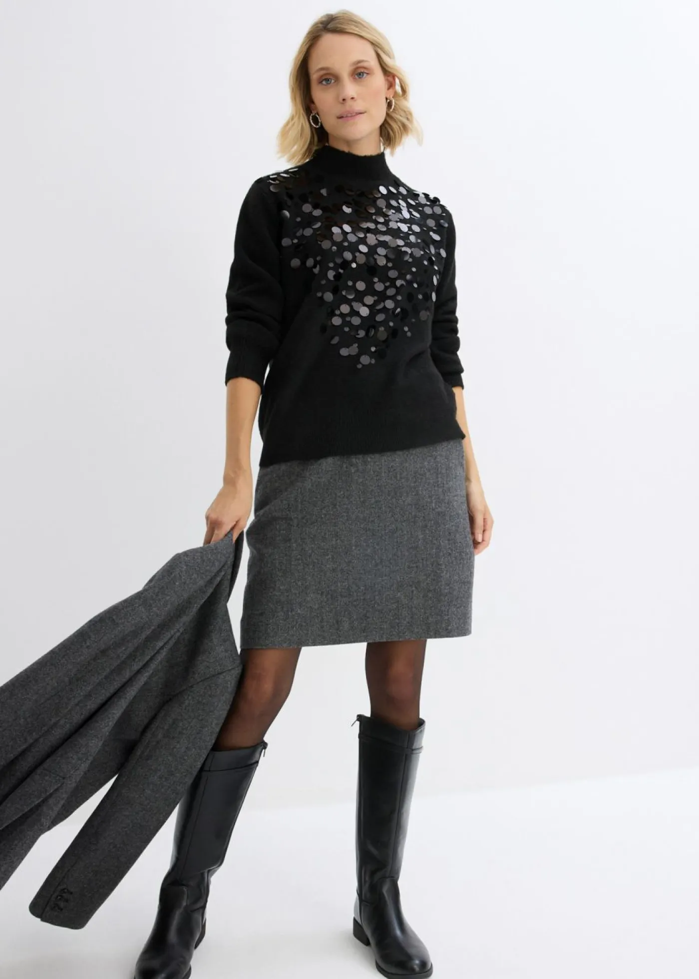 Mujer bonprix bonprix Jersey con lentejuelas