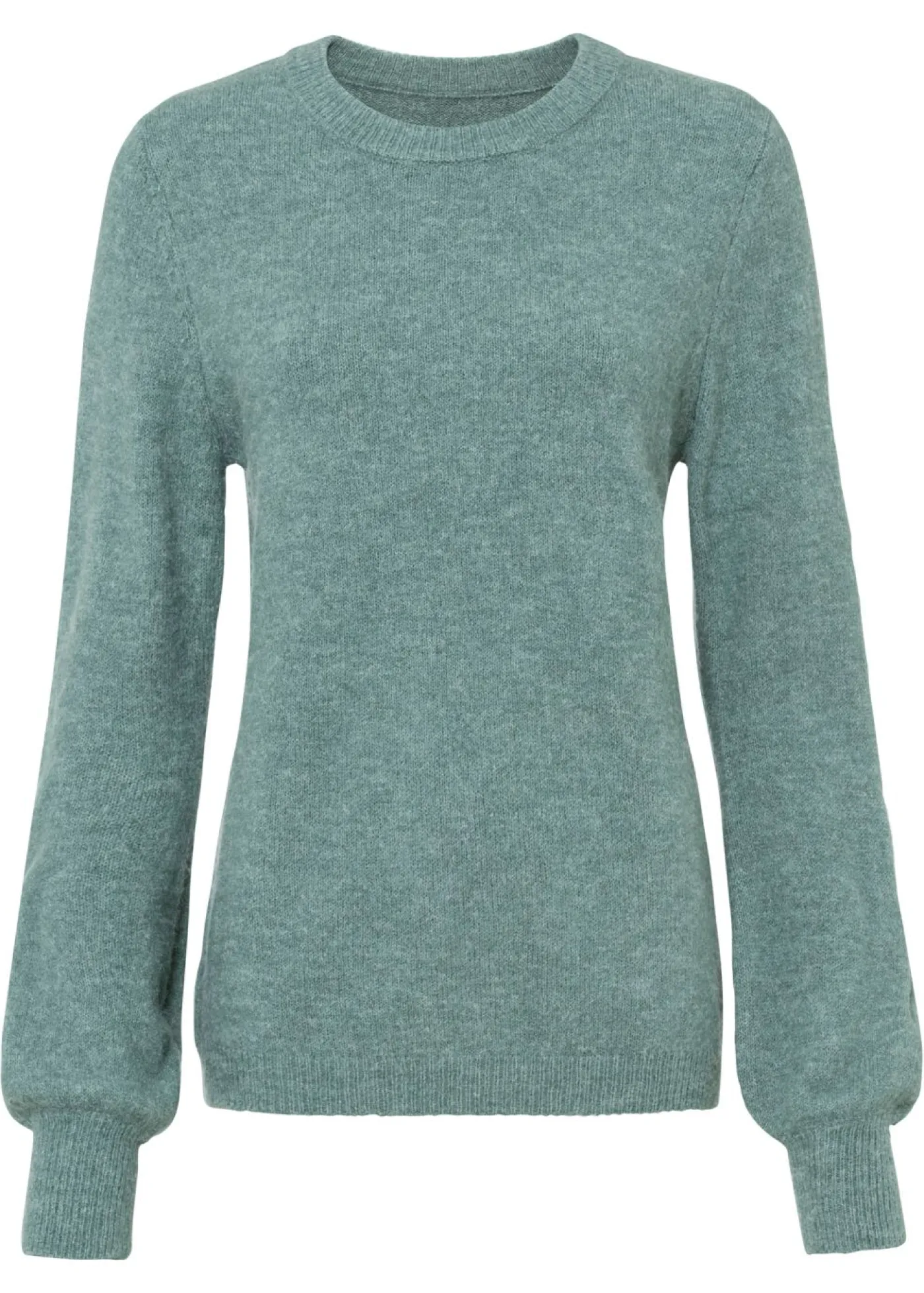 bonprix bonprix Jerséis|Ropa De Punto>Jersey con mangas abullonadas Azul mineral jaspeado