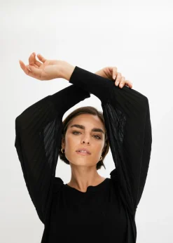 Mujer bonprix bonprix Jersey con mangas plisadas de viscosa sostenible