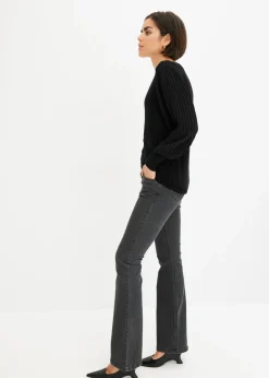 Mujer bonprix bonprix Jersey con mangas plisadas de viscosa sostenible