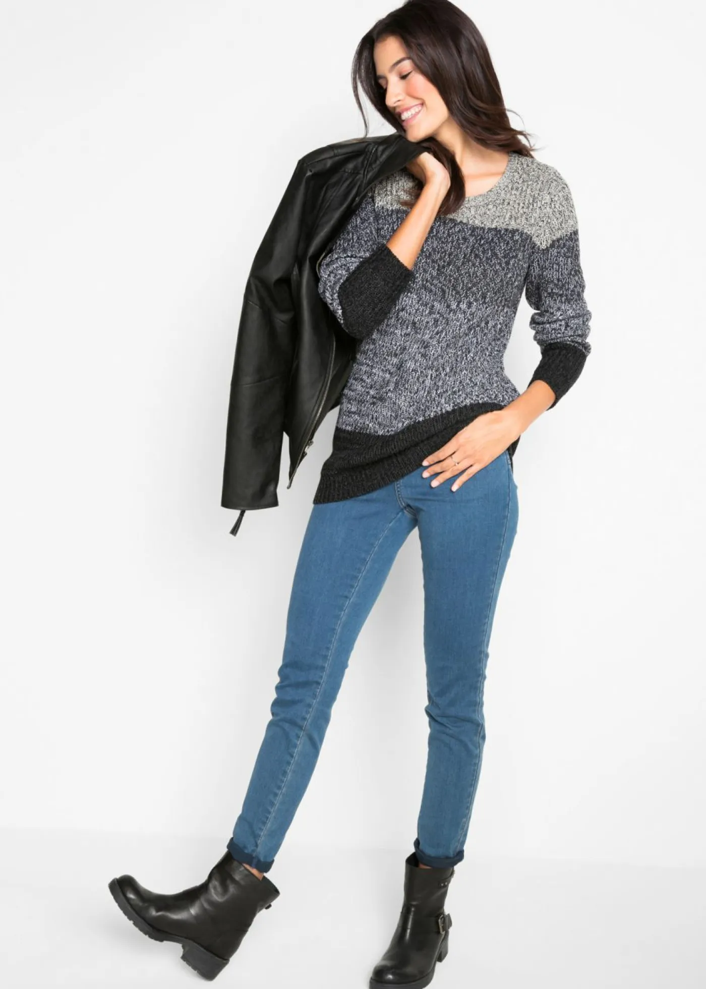 Mujer bonprix bonprix Jersey con patrón de rayas