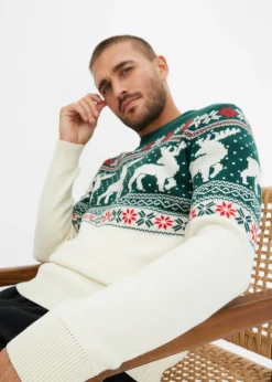 Hombre bonprix bonprix Jersey con patrón nórdico