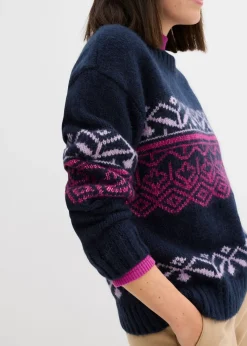 Mujer bonprix bonprix Jersey con patrón nórdico