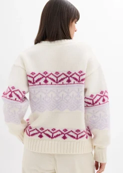 Mujer bonprix bonprix Jersey con patrón nórdico