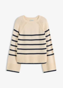 Mujer bonprix bonprix Jersey con rayas en contraste