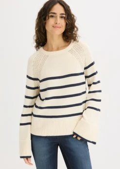 Mujer bonprix bonprix Jersey con rayas en contraste