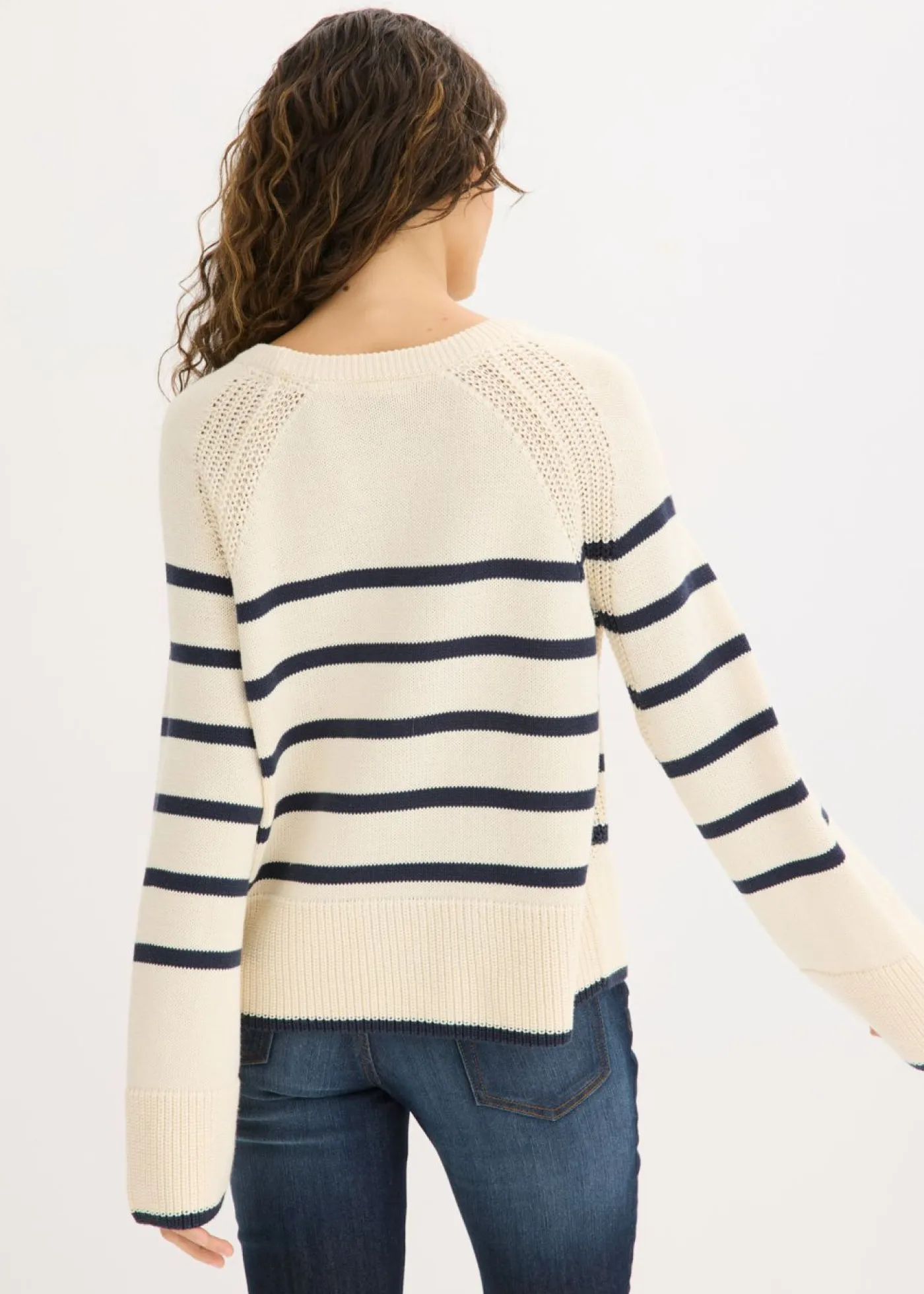 Mujer bonprix bonprix Jersey con rayas en contraste