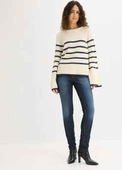 Mujer bonprix bonprix Jersey con rayas en contraste