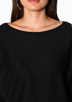 Mujer bonprix bonprix Jersey con strass en los hombros