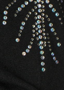 Mujer bonprix bonprix Jersey con strass en los hombros