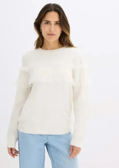 Mujer bonprix bonprix Jersey con volantes