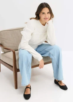 Mujer bonprix bonprix Jersey con volantes