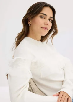 Mujer bonprix bonprix Jersey con volantes