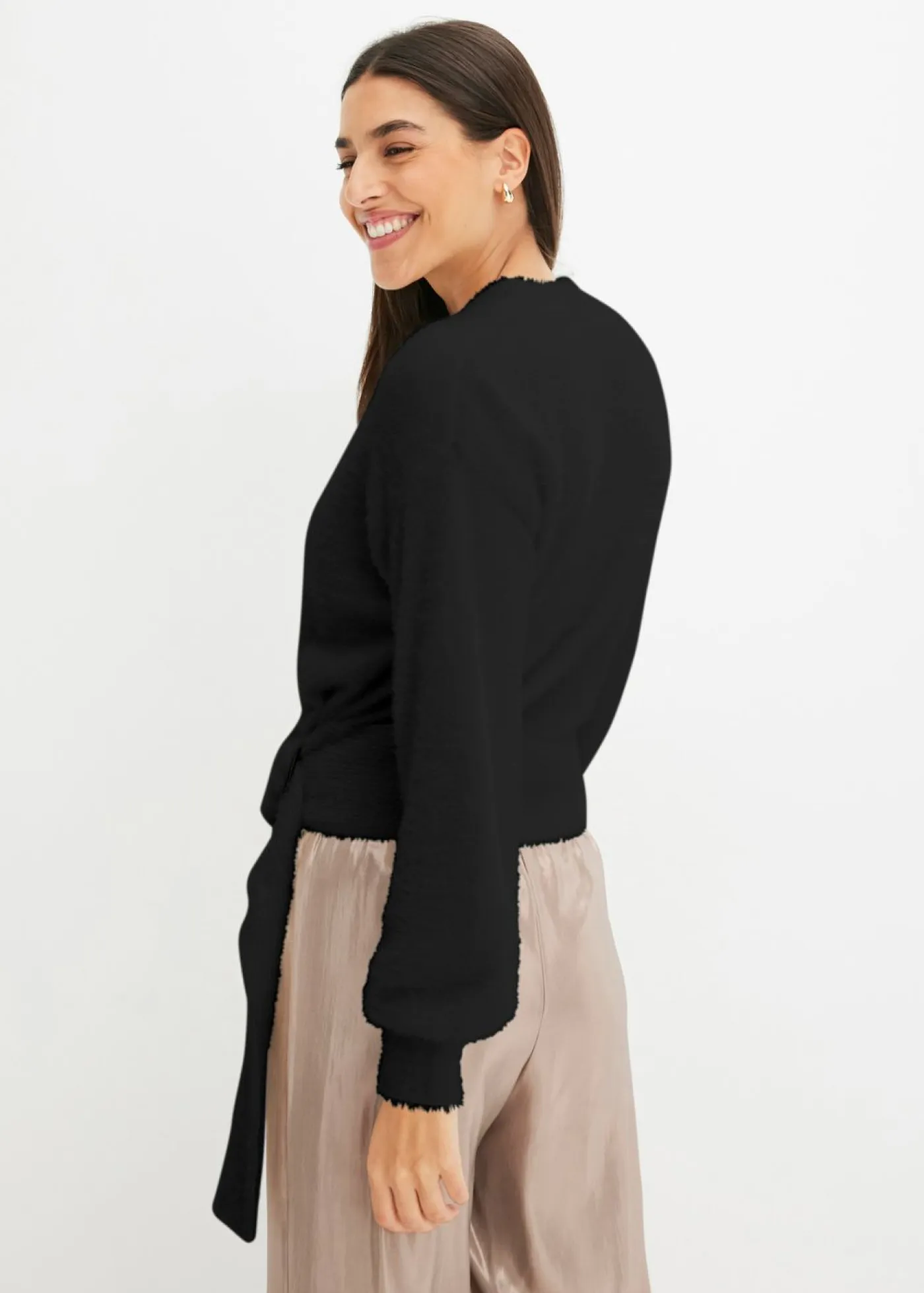 Mujer bonprix bonprix Jersey cruzado con accesorio