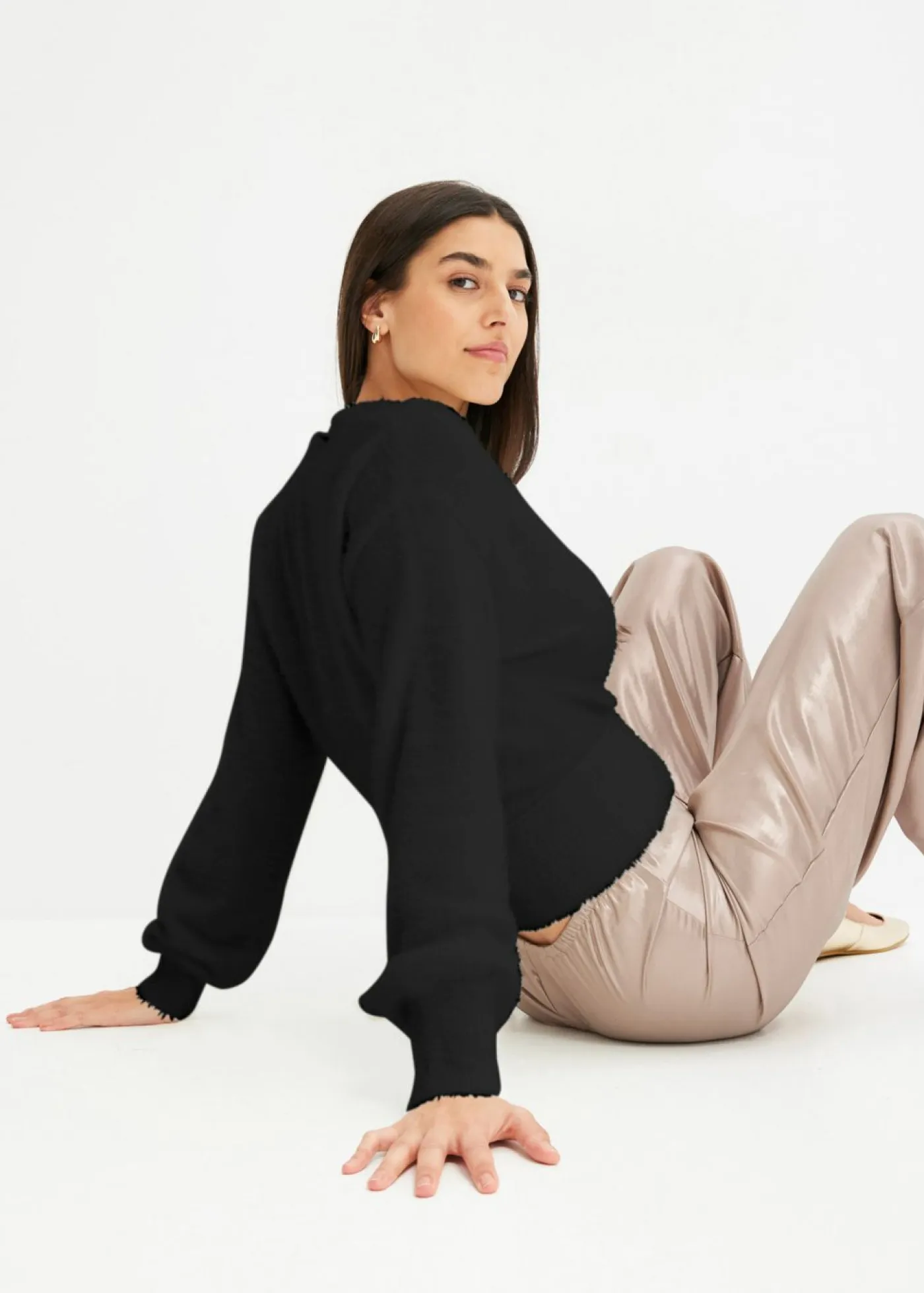 Mujer bonprix bonprix Jersey cruzado con accesorio