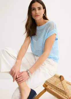 Mujer bonprix bonprix Jersey de ajour con hilo brillante