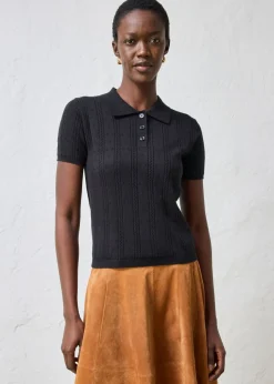 Mujer bonprix bonprix Jersey de ajour con mezcla de seda