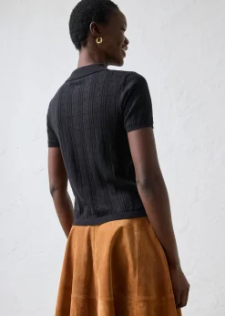 Mujer bonprix bonprix Jersey de ajour con mezcla de seda