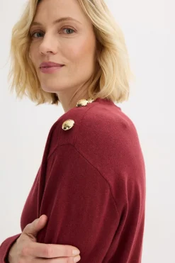 Mujer bonprix bonprix Jersey de algodón con detalle de botones