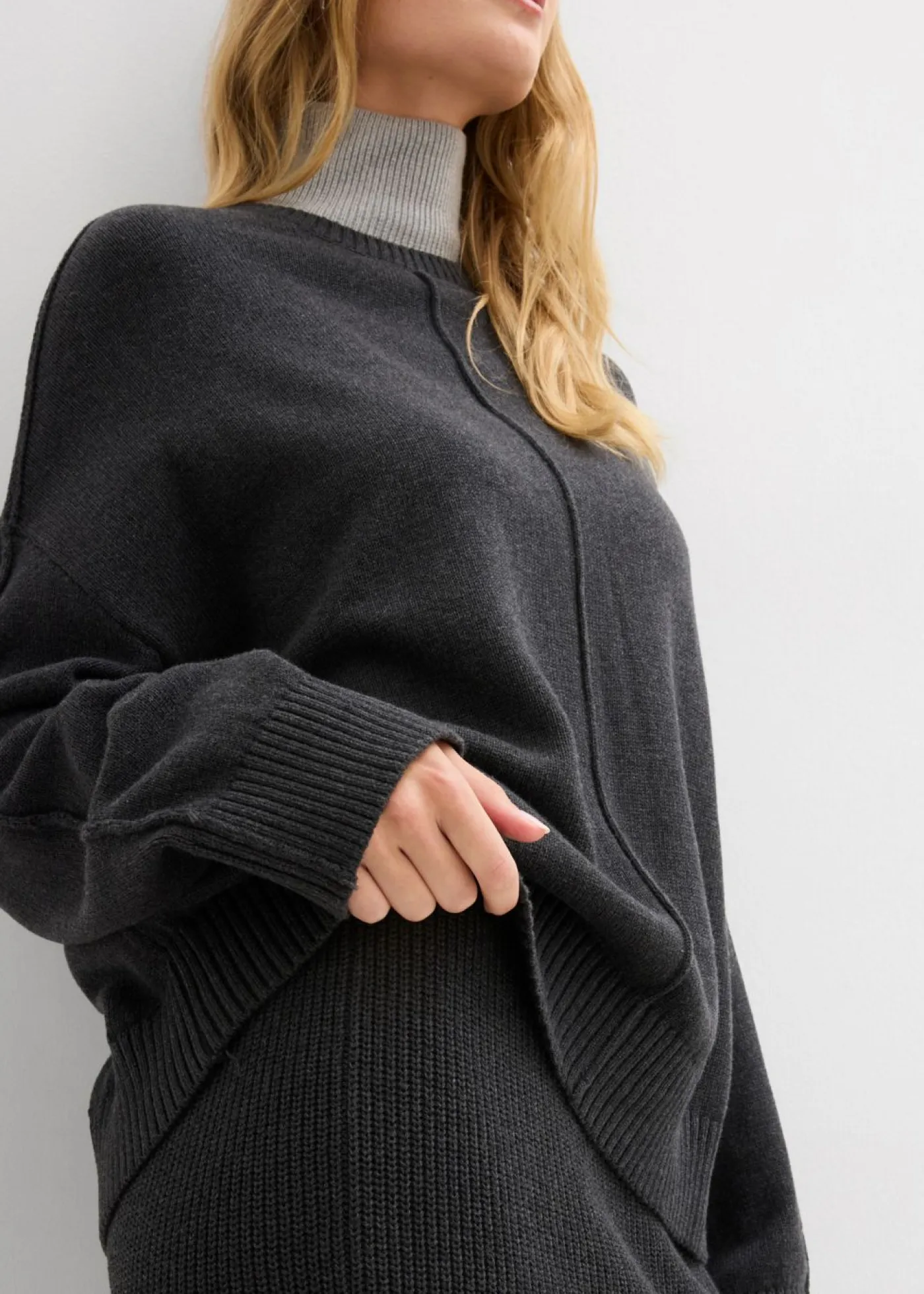 bonprix bonprix Esenciales|Jerséis>Jersey de algodón puro Antracita jaspeado