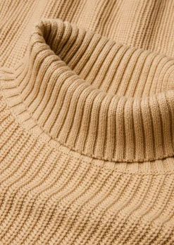 Mujer bonprix bonprix Jersey de algodón puro con cuello vuelto