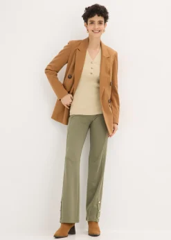 Mujer bonprix bonprix Jersey de canalé con viscosa