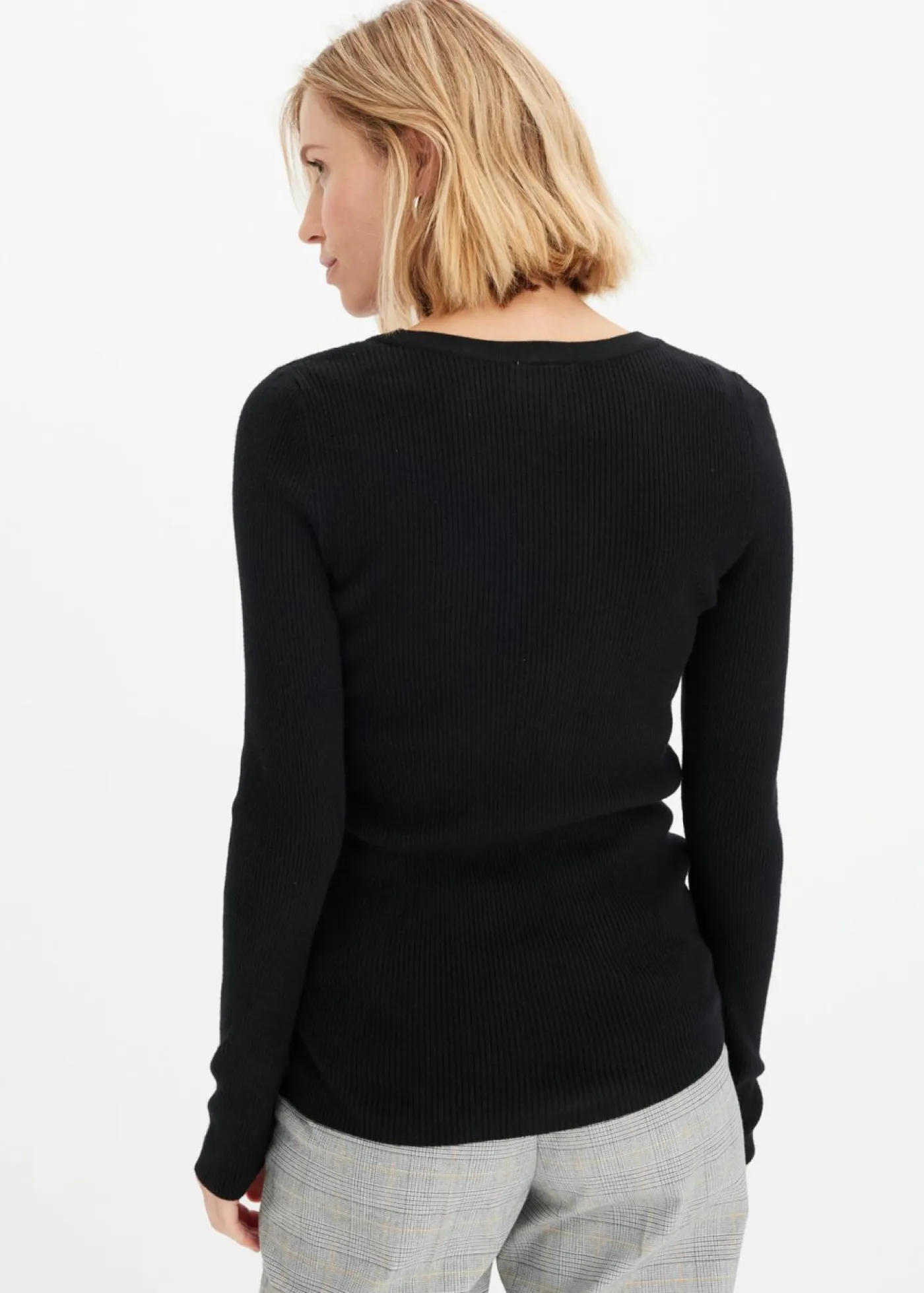 Mujer bonprix bonprix Jersey de canalé con viscosa