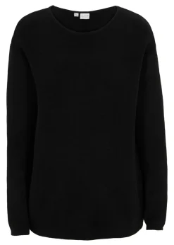 Mujer bonprix bonprix Jersey de canalé Milano con cuello redondo