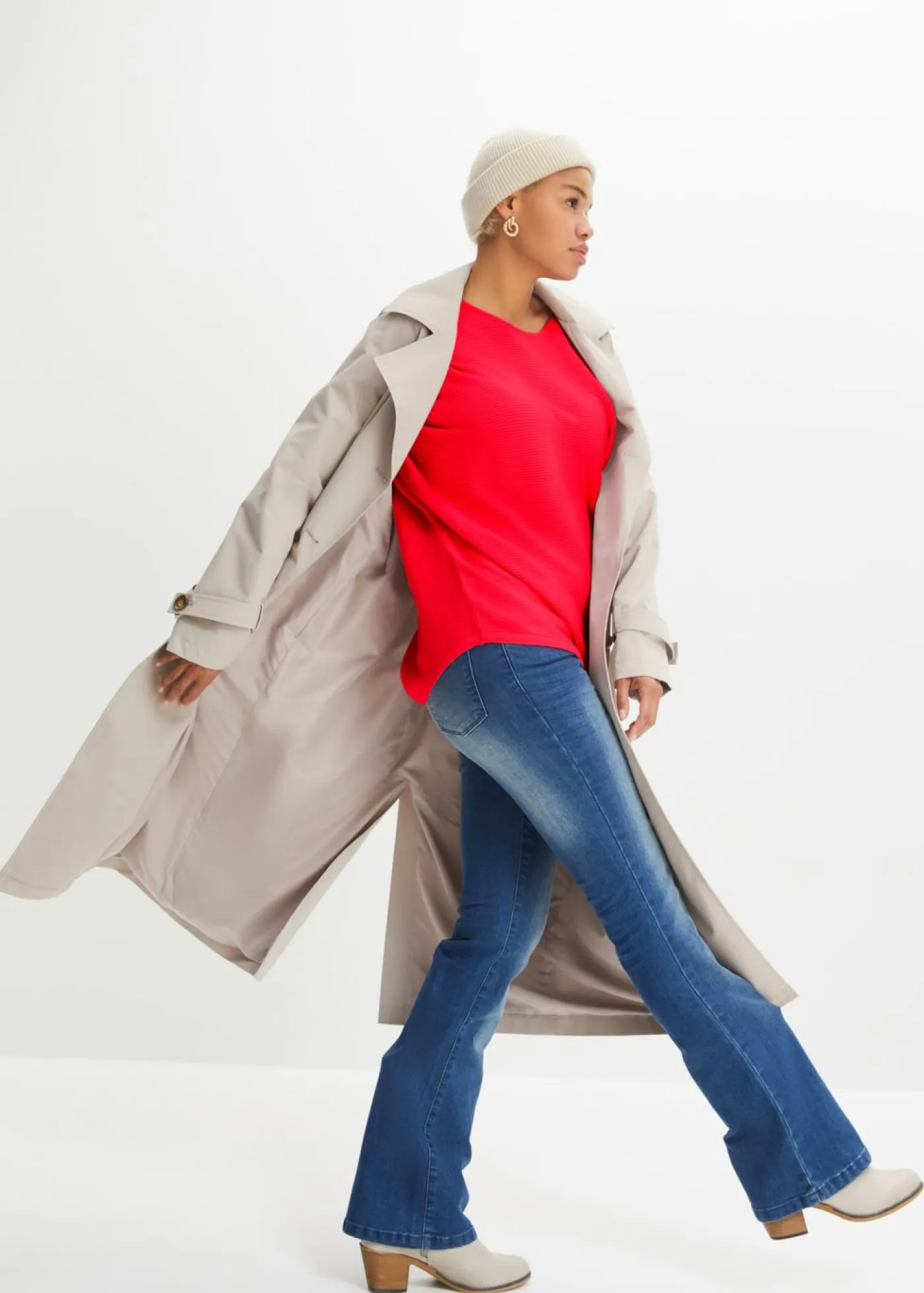 bonprix bonprix Jerséis|Ropa De Punto>Jersey de canalé oversize de mezcla de viscosa fresa