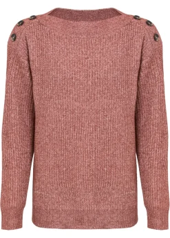 Mujer bonprix bonprix Jersey de corte holgado con botones