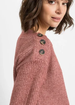 Mujer bonprix bonprix Jersey de corte holgado con botones