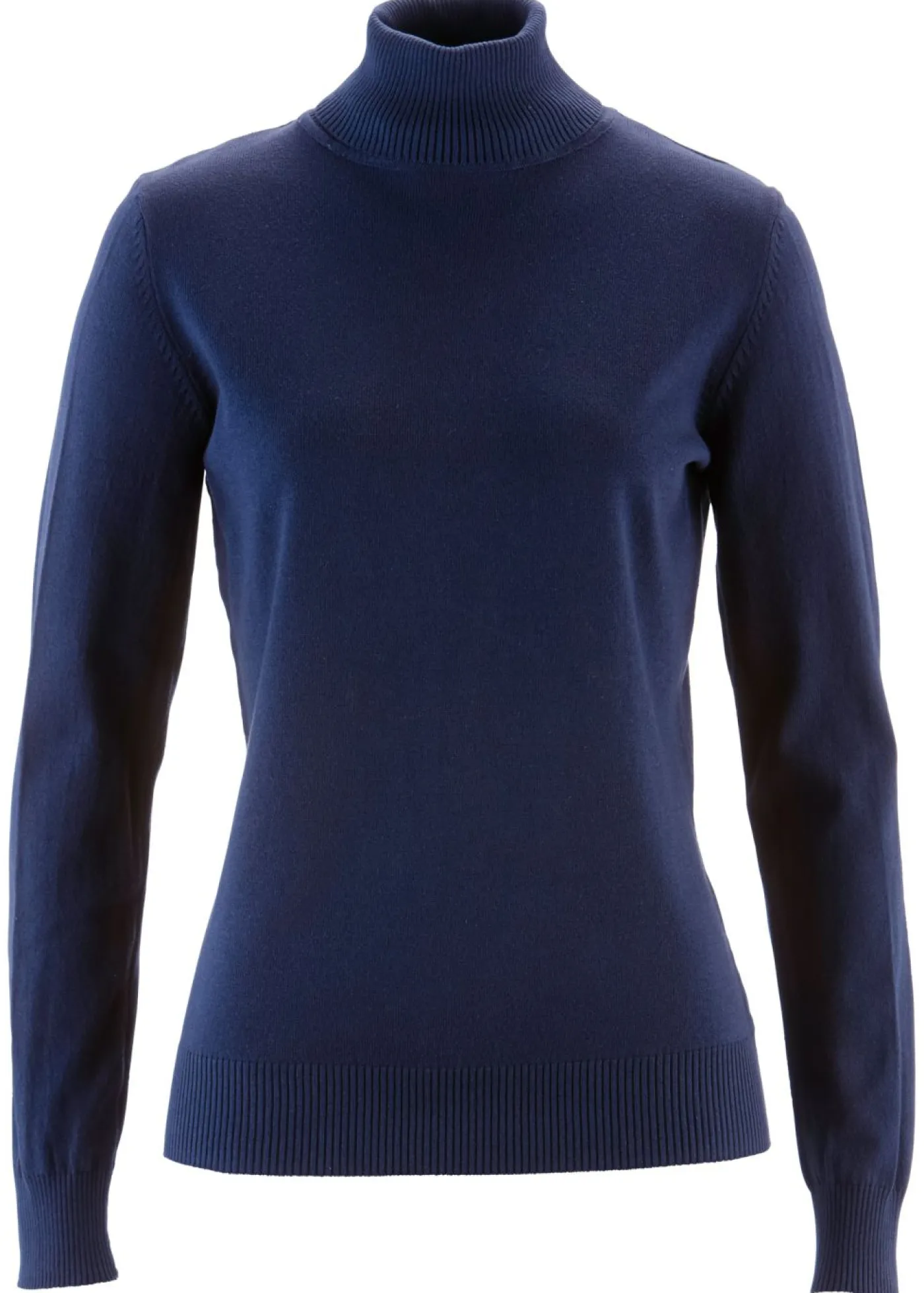 bonprix bonprix Básicos|Jerséis>Jersey de cuello alto Azul marino