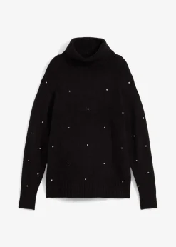 bonprix bonprix Jerséis|Ropa De Punto>Jersey de cuello alto Negro