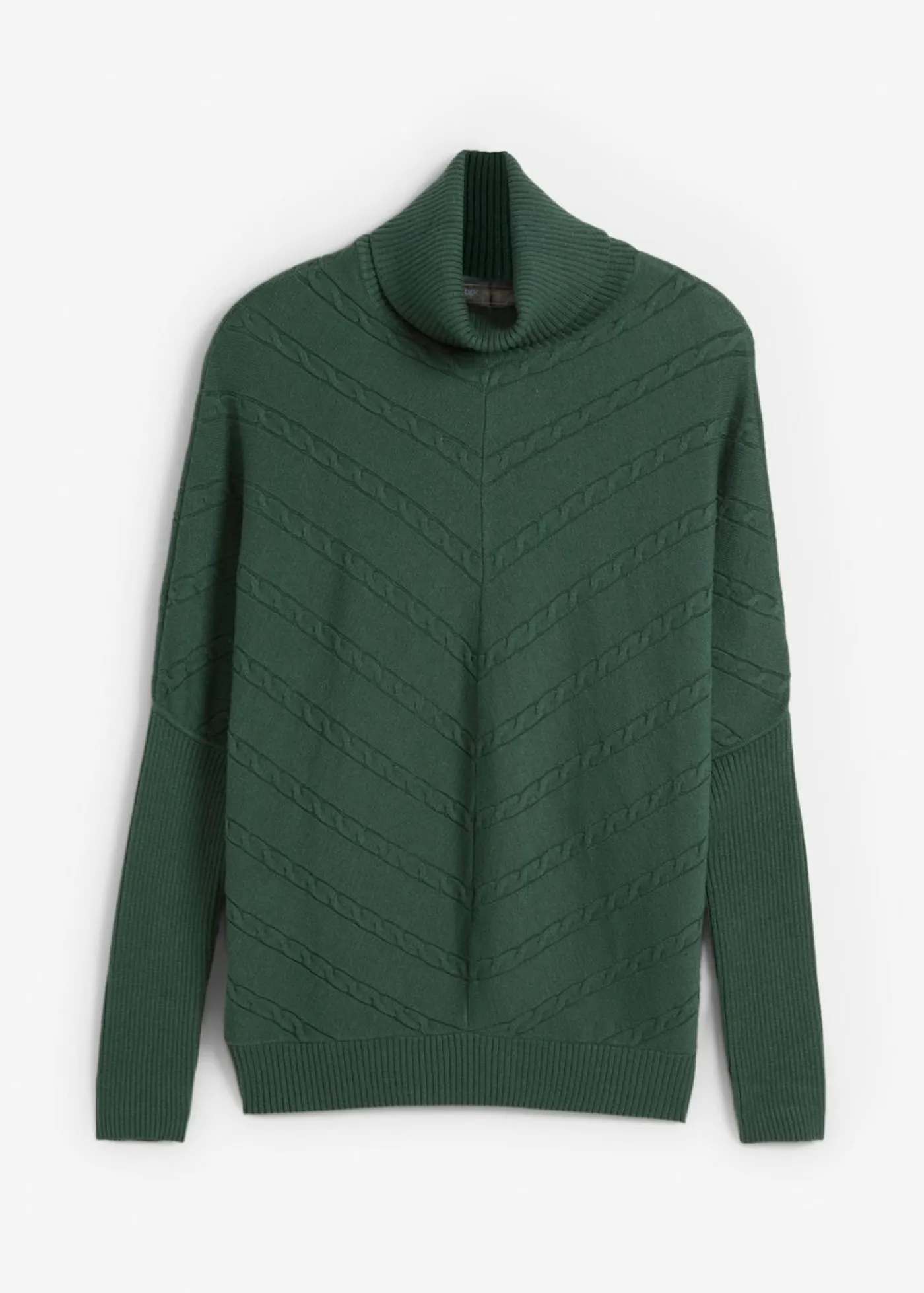 bonprix bonprix Jerséis|Ropa De Punto>Jersey de cuello alto Verde oscuro