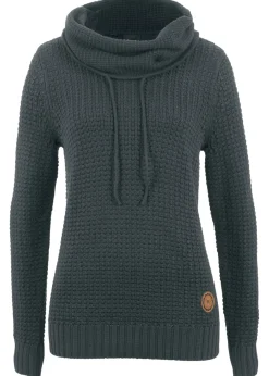 Mujer bonprix bonprix Jersey de cuello alto con cordones