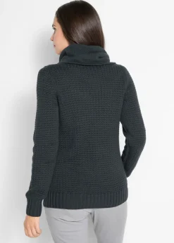 Mujer bonprix bonprix Jersey de cuello alto con cordones