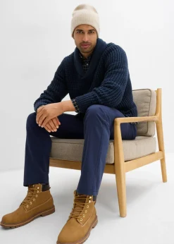 Hombre bonprix bonprix Jersey de cuello alto de punto grueso con estructura tipo barquillo