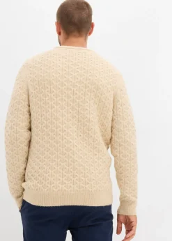 Hombre bonprix bonprix Jersey de cuello redondo con estructura