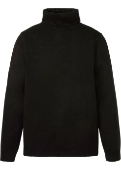 Hombre bonprix bonprix Jersey de cuello vuelto con puños acanalados