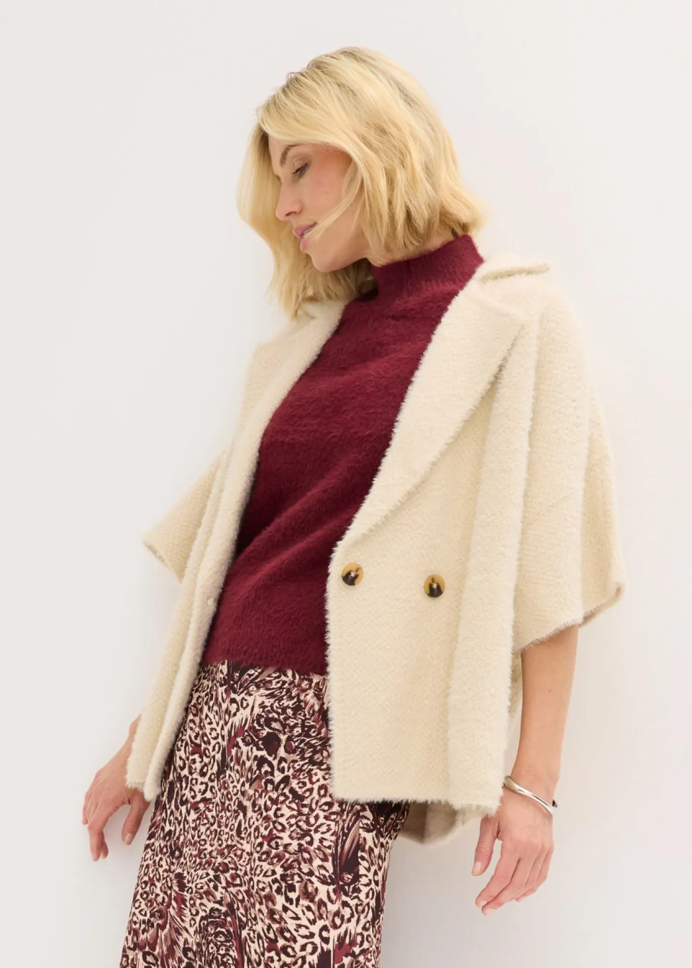 bonprix bonprix Jerséis|Ropa De Punto>Jersey de hilo de plumas rojo avellana