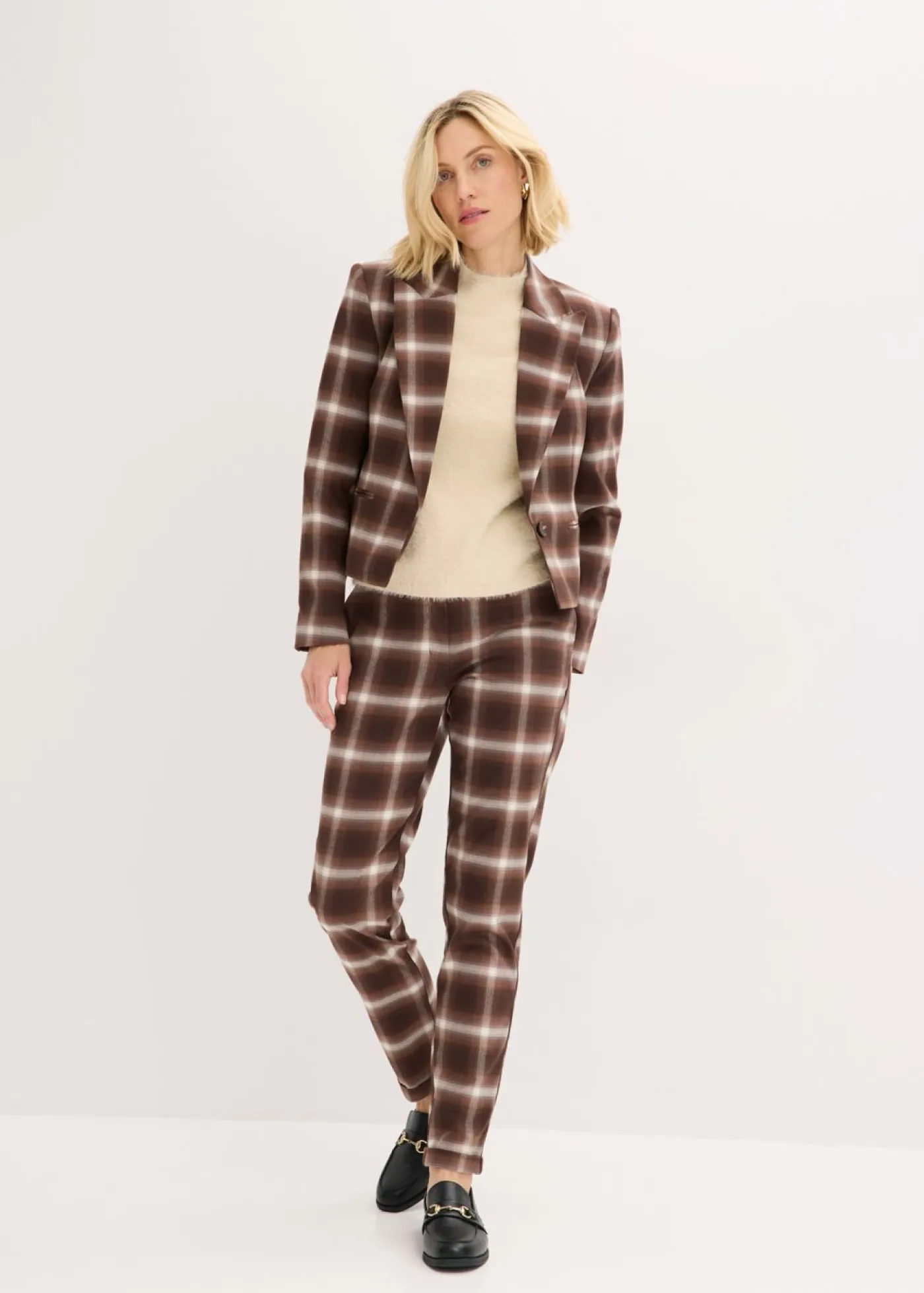 bonprix bonprix Jerséis|Ropa De Punto>Jersey de hilo de plumas gris guijarro