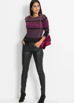 Mujer bonprix bonprix Jersey de lúrex de rayas