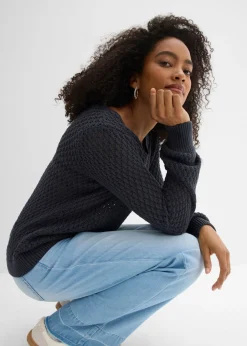 Mujer bonprix bonprix Jersey de mezcla de algodón