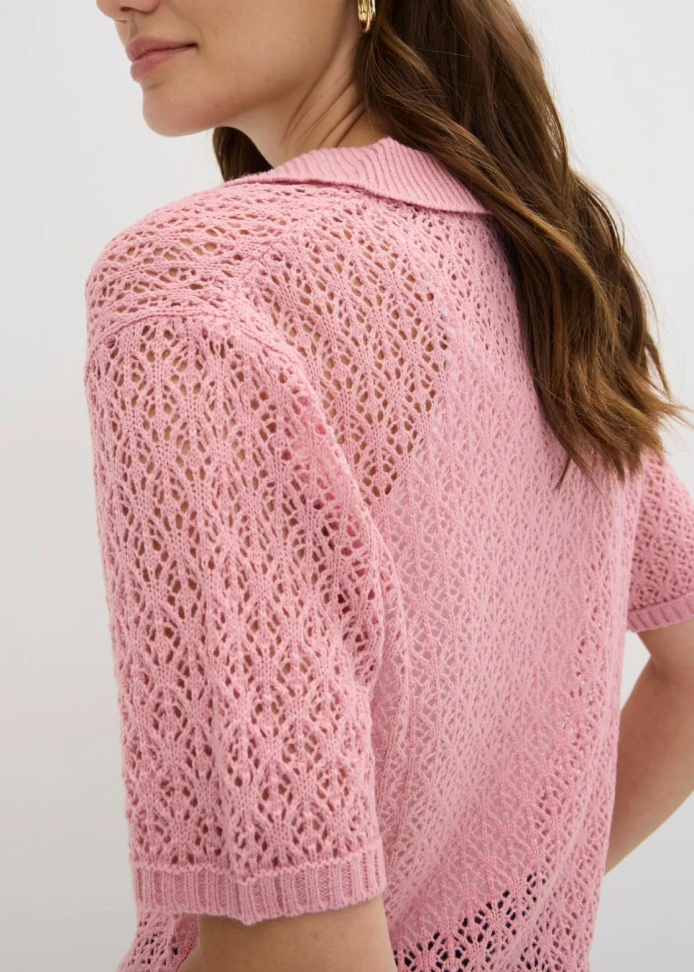 bonprix bonprix Jerséis|Novedades>Jersey de punto ajour orquídea ahumado